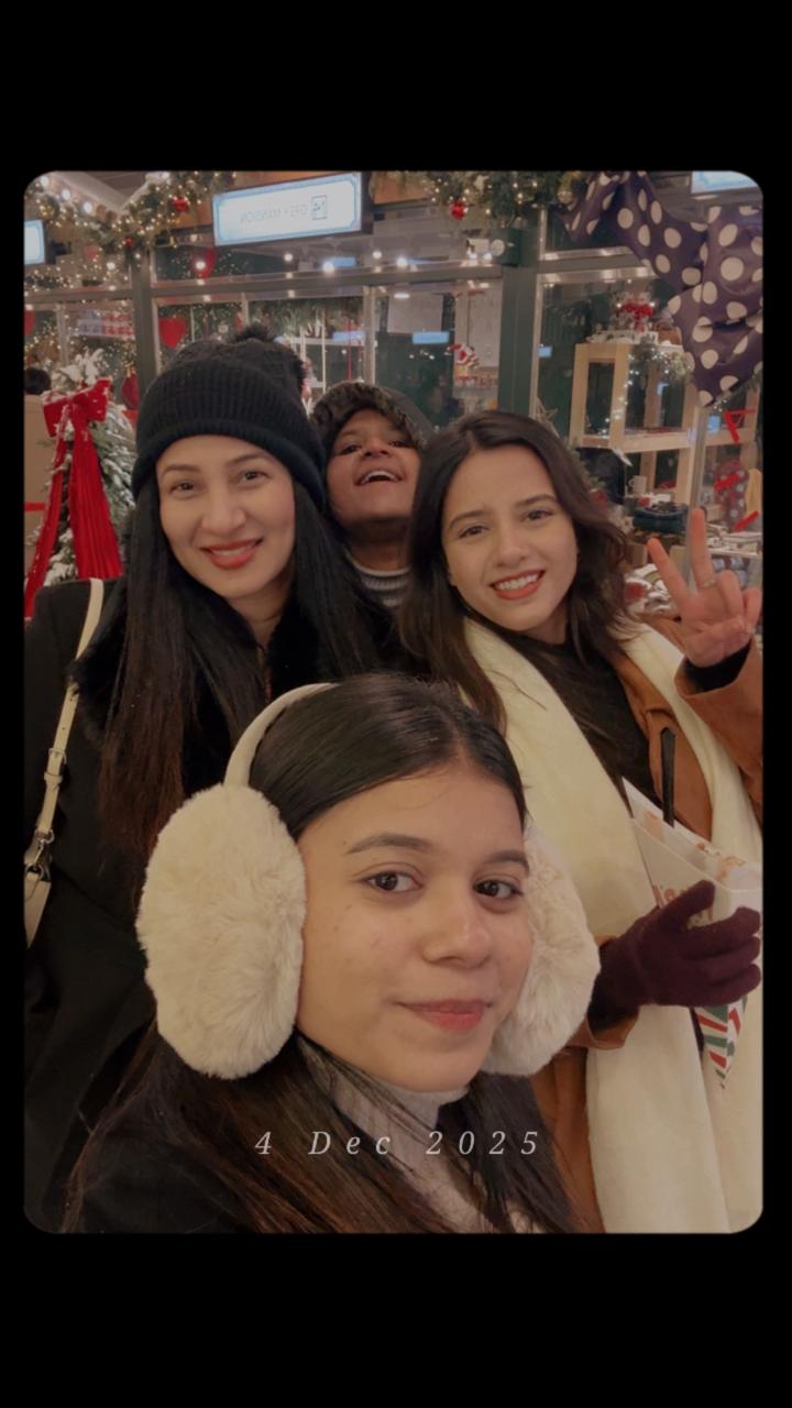 Friends sharing a winter selfie